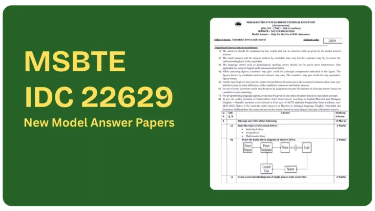 IDC 22629 New MSBTE Model Answer Papers