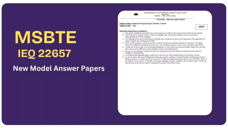 IEQ 22657 MSBTE New Model Answer Papers