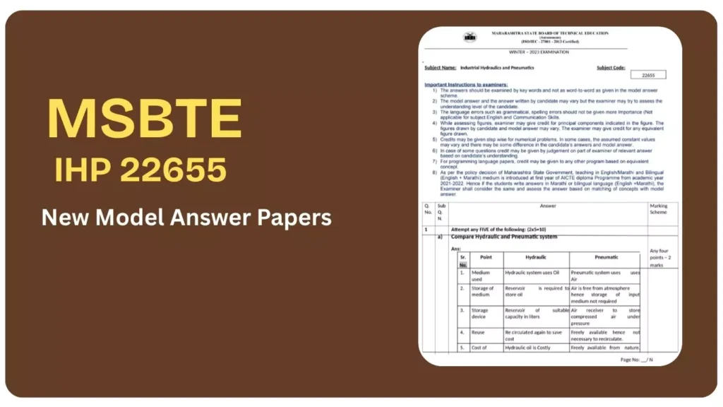 IHP 22655 MSBTE New Model Answer Papers