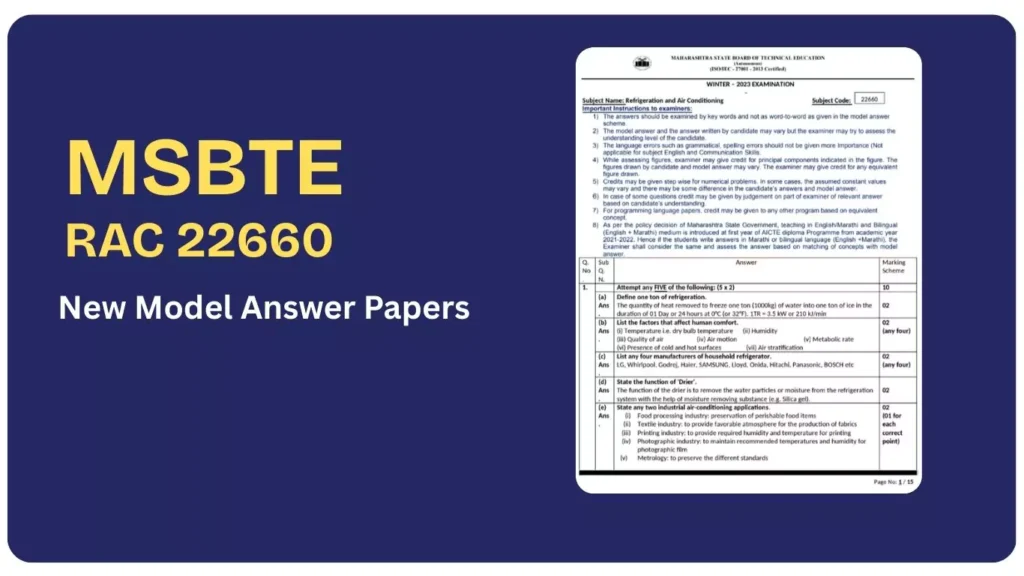 RAC 22660 Latest Model Answer Papers