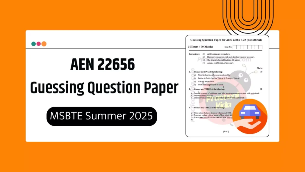 AEN 22656 Guessing Question Paper for MSBTE Summer 2025 Exam
