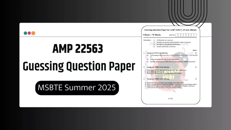 AMP 22563 Guessing Question Paper for MSBTE Summer 2025 Exam
