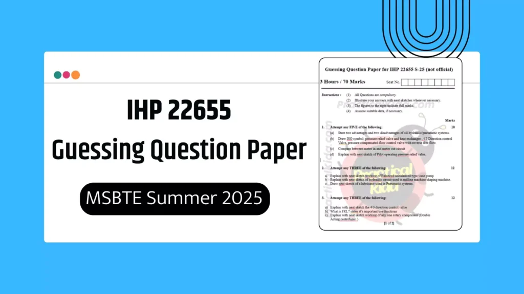 IHP 22655 Guessing Paper for MSBTE Summer 2025 Exam