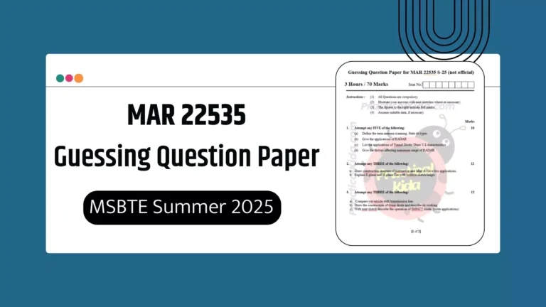 MAR 22535 Guessing Paper for MSBTE Summer 2025 Exam