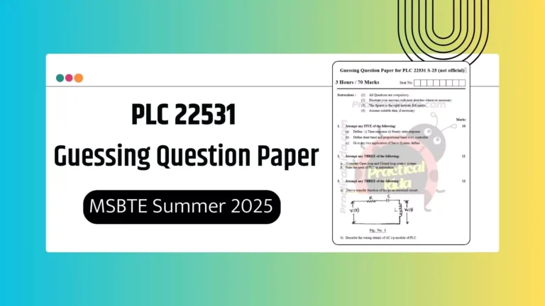 PLC 22531 Guessing Paper for MSBTE Summer 2025 Exam
