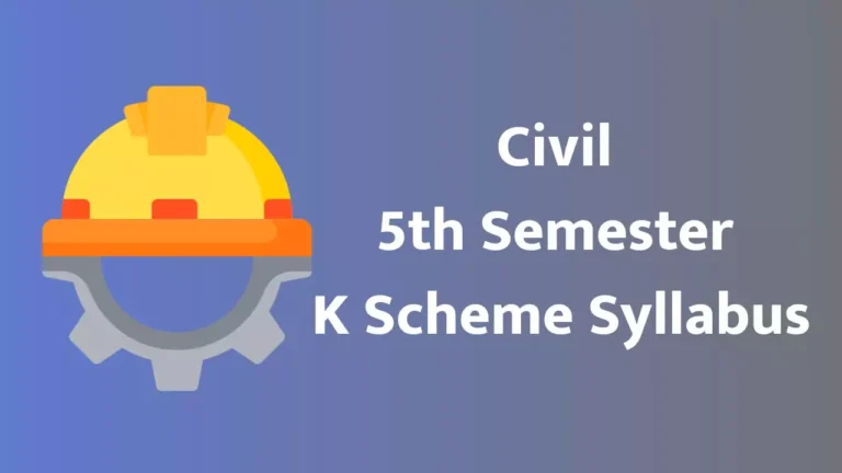MSBTE Civil Engineering 5th Semester K Scheme Syllabus