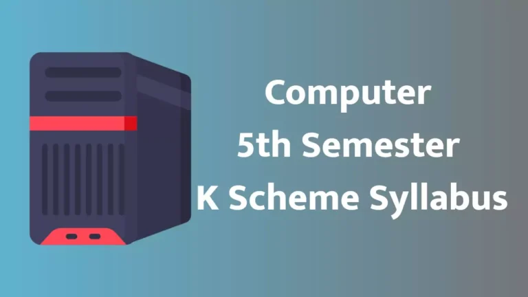 MSBTE Computer 5th Semester K Scheme Syllabus PDF All Subjects
