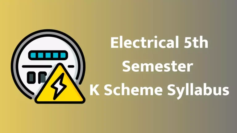 MSBTE Electrical Engineering 5th Semester New K Scheme Syllabus
