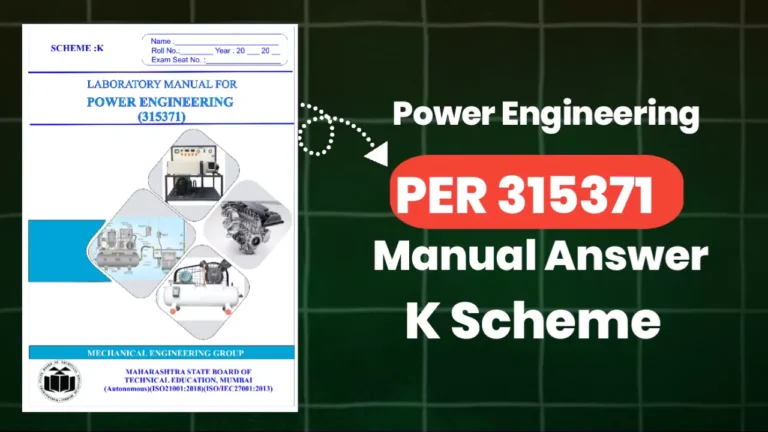 PER 315371 Power Engineering Manual Answer