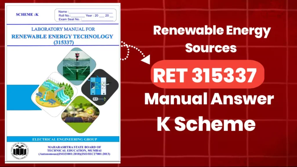 RET 315337 Renewable Energy Technology Manual Answer