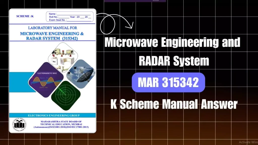 MAR 315342 Microwave Engineering and RADAR System Manual Answer