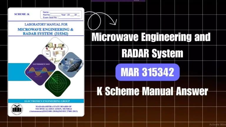 MAR 315342 Microwave Engineering and RADAR System Manual Answer
