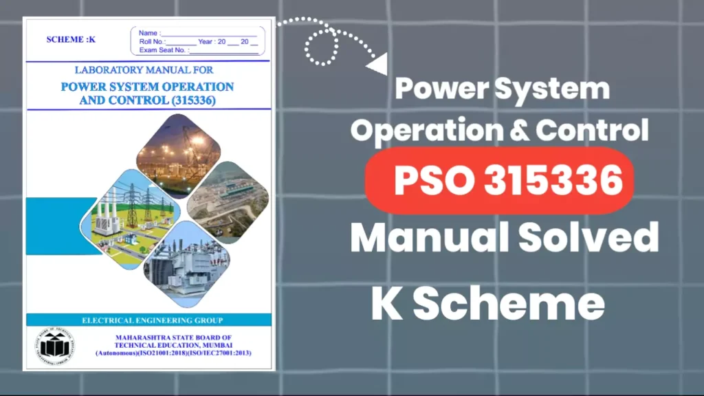 PSO 315336 Power System Operation and Control Manual Answer