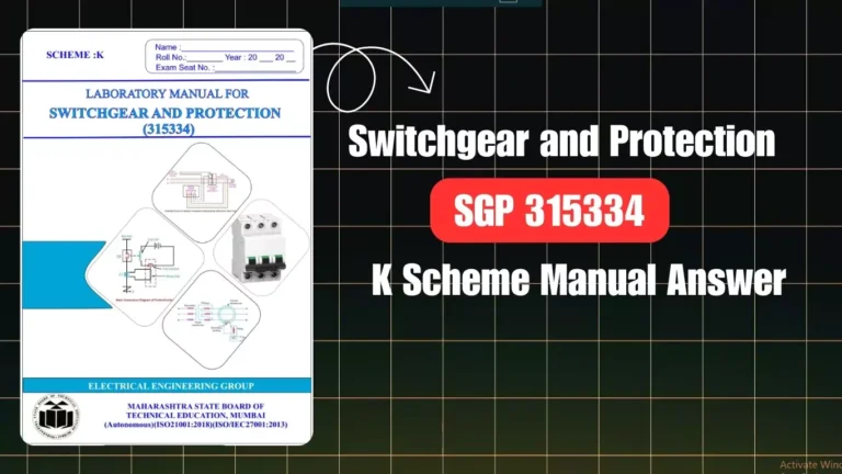 SGP 315334 Switchgear and Protection Manual Answer