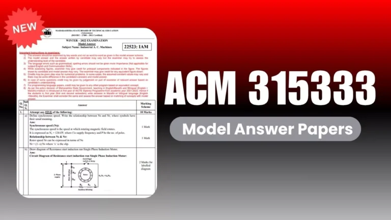 ACM 315333 New Model Answer Papers
