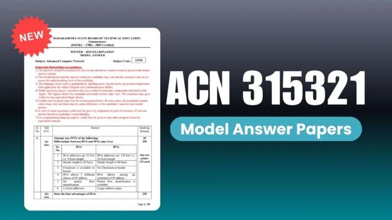 ACN 315321 Advanced Computer Network Model Answer Papers
