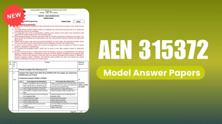 AEN 315372 New Model Answer Papers Automobile Engineering