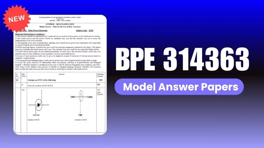 BPE 314363 New Model Answer Papers