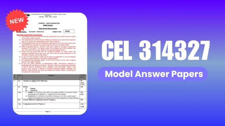 CEL 314327 New Model Answer Paper