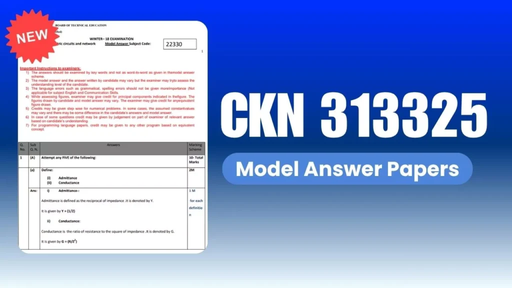 CKN 313325 Circuits & Network New Model Answer Papers