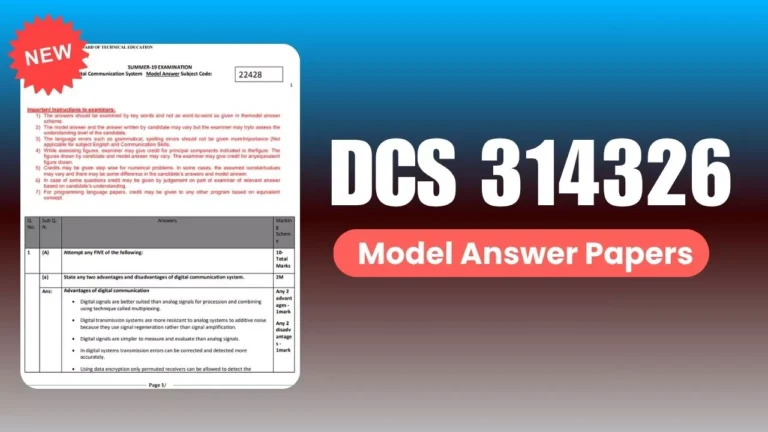 DCS 314326 New Model Answer Papers