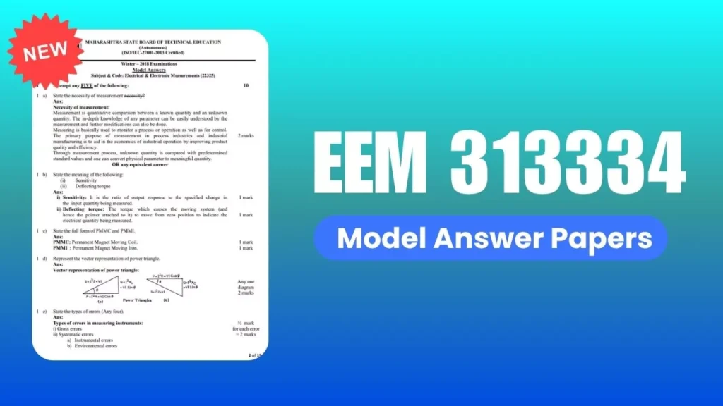 EEM 313334 New Model Answer Paper