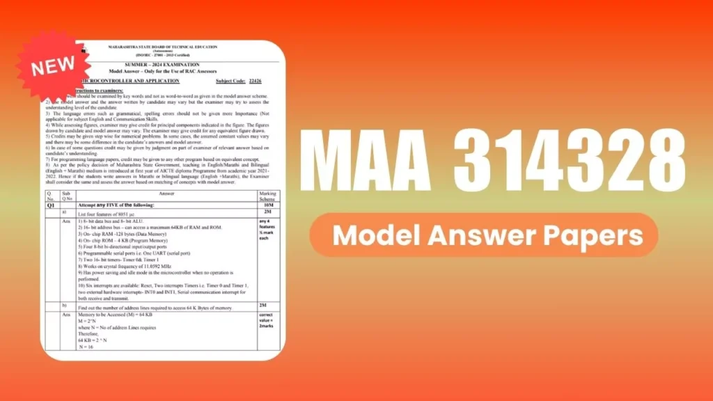 MAA 314328 New Model Answer Papers