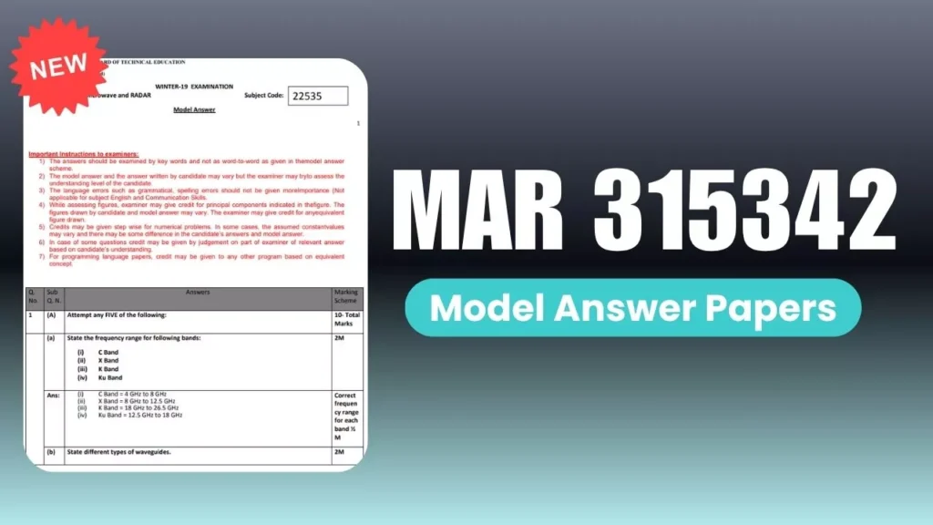 MAR 315342 Microwave Engineering & Radar System New Model Answer Paper