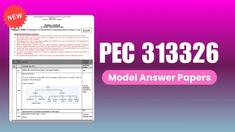 PEC 313326 New Model Answer Papers