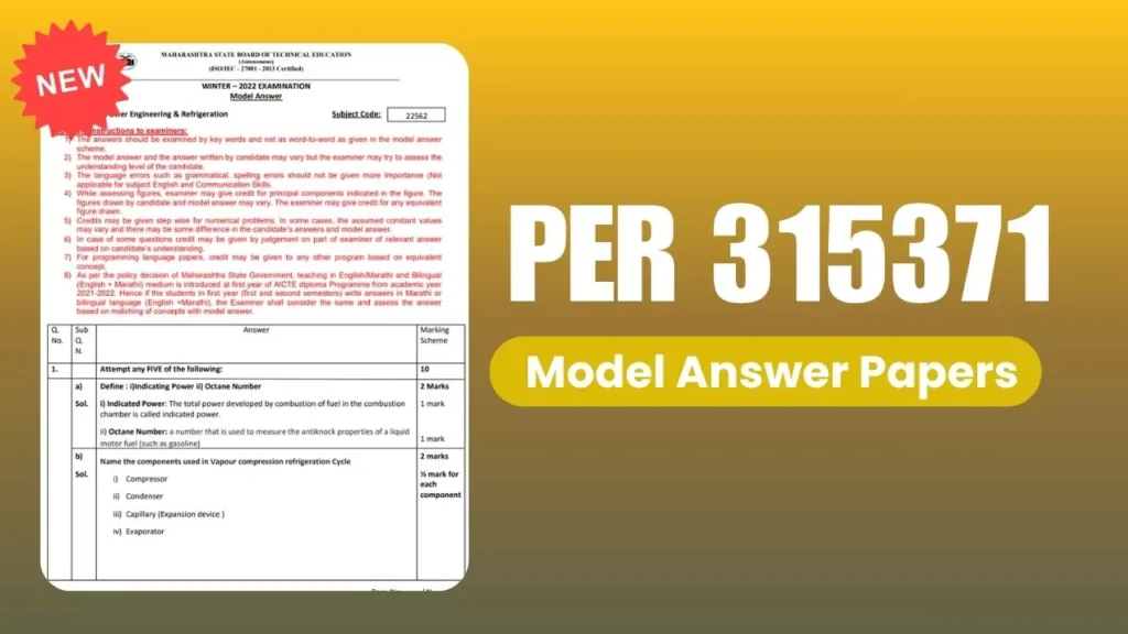 PER 315371 New Model Answer Papers  Power Engineering