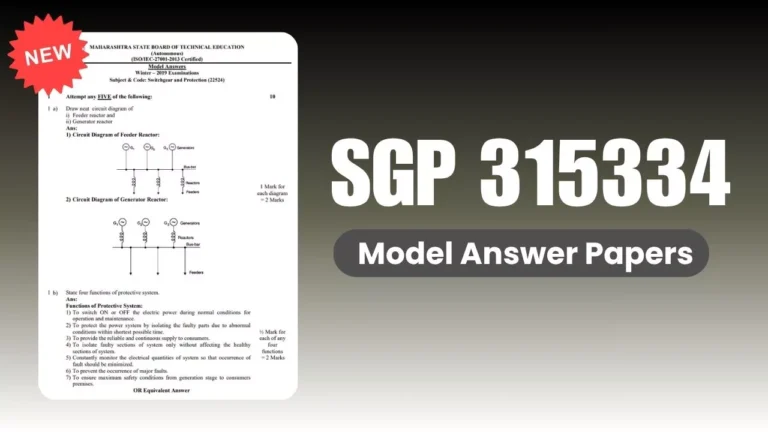 SGP 315334 New Model Answer Paper