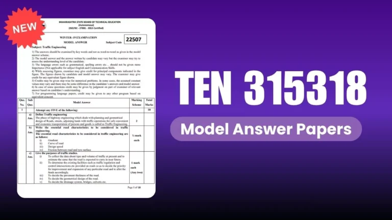 TEN 315318 New Model Answer Papers