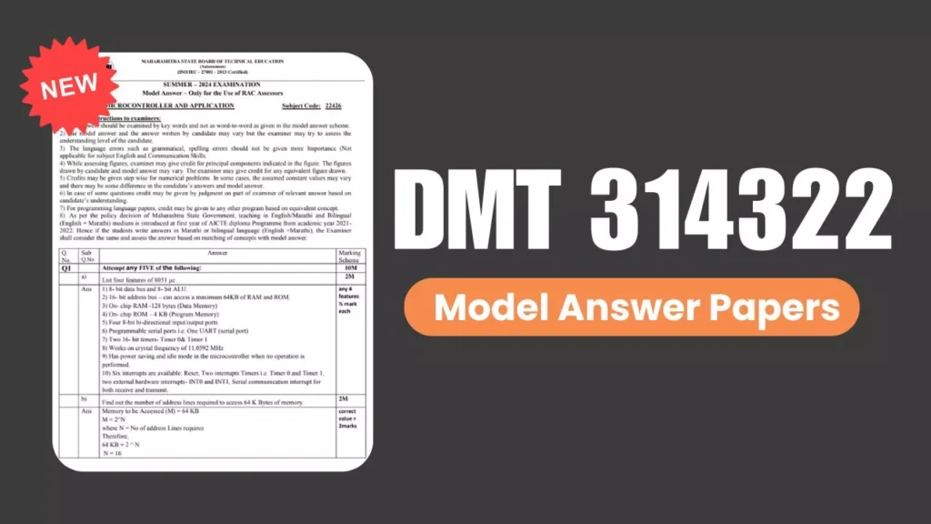 DMT 314322 New Model Answer Papers DC Machines and Transformers