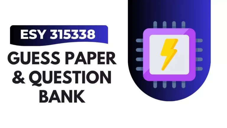 ESY 315338 Guessing Question Bank & IMP Question Bank