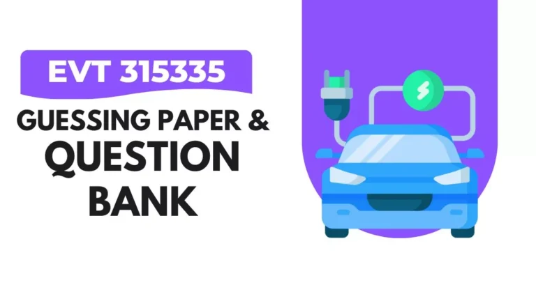 EVT 315335 IMP Question Bank Electric Vehicle Technology