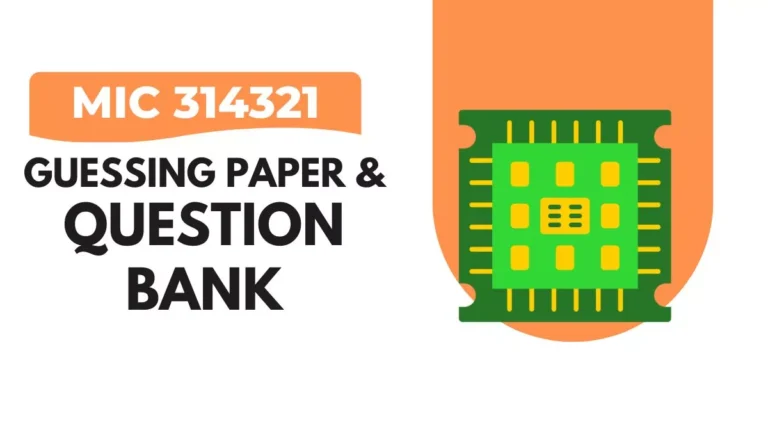 MIC 314321 Guessing Paper & IMP Question Bank