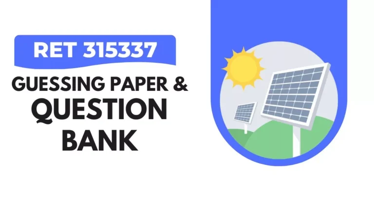 RET 315337 Guessing Paper & IMP Question Bank