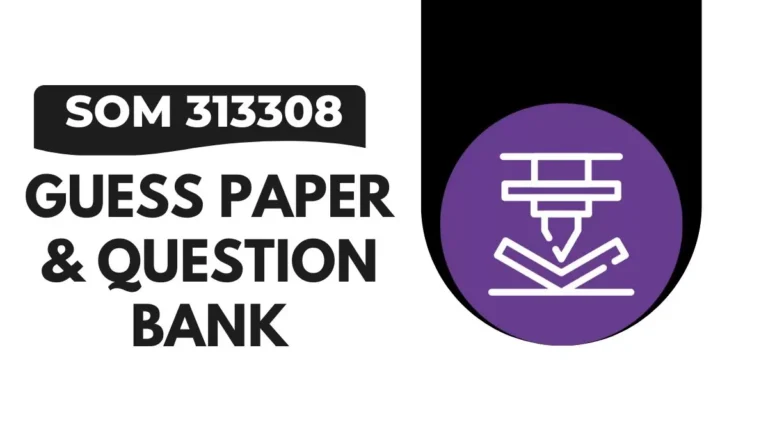 SOM 313308 Guessing Paper & IMP Question Bank