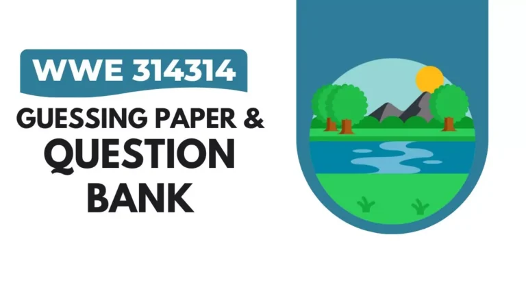 WWE 314314 Guessing Paper & IMP Question Bank