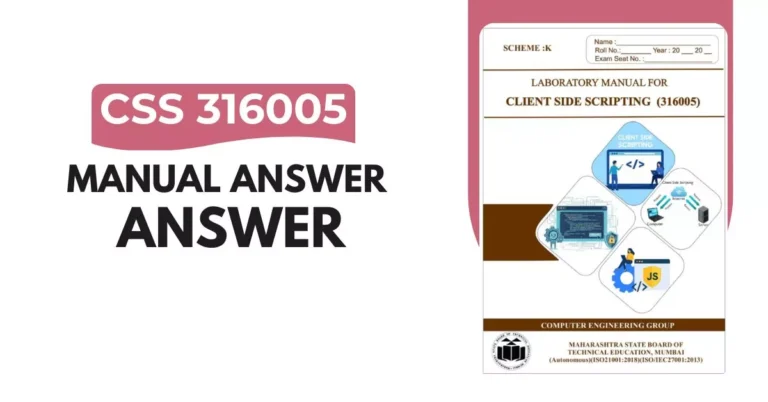 CSS 316005 Client Side Scripting Manual Answer