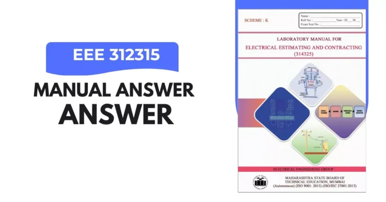 EEE 312315 MSBTE K Scheme Manual Answer