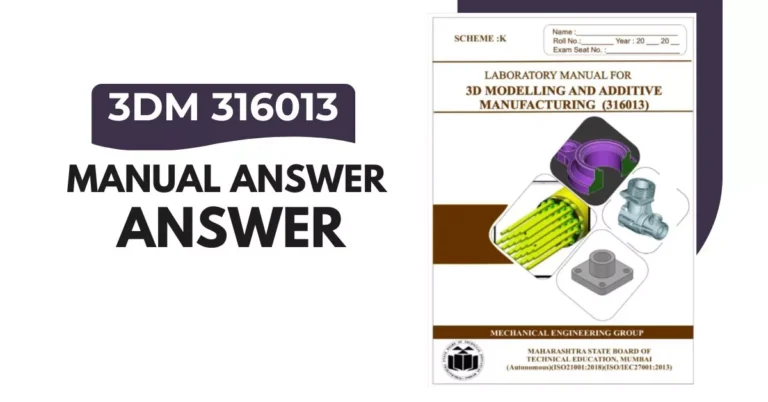 3DM 316013 Manual Answer
