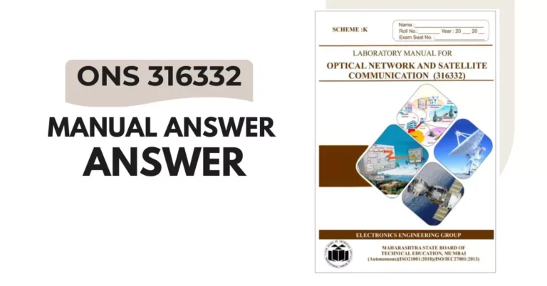 ONS 316332 Manual Answer