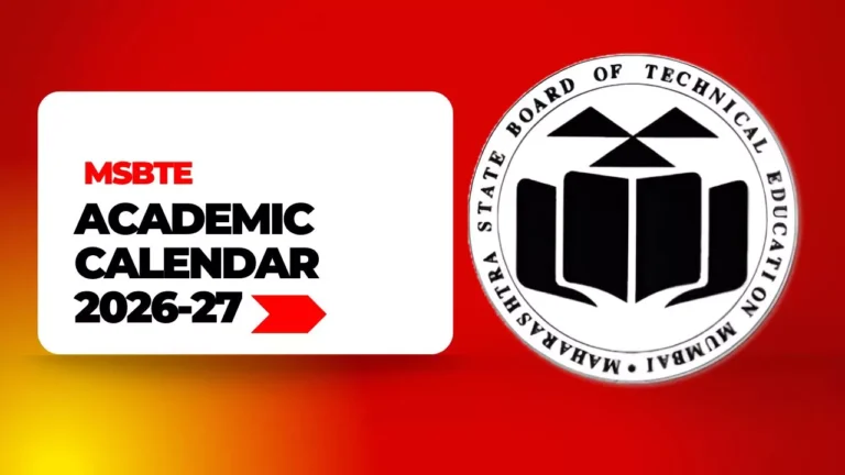 MSBTE Academic Calendar 2026-27 All important dates